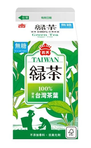 義美無糖台灣綠茶 外包裝