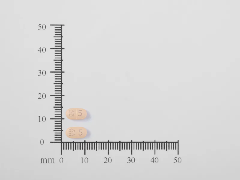 抑凝安® 膜衣錠5毫克外觀
